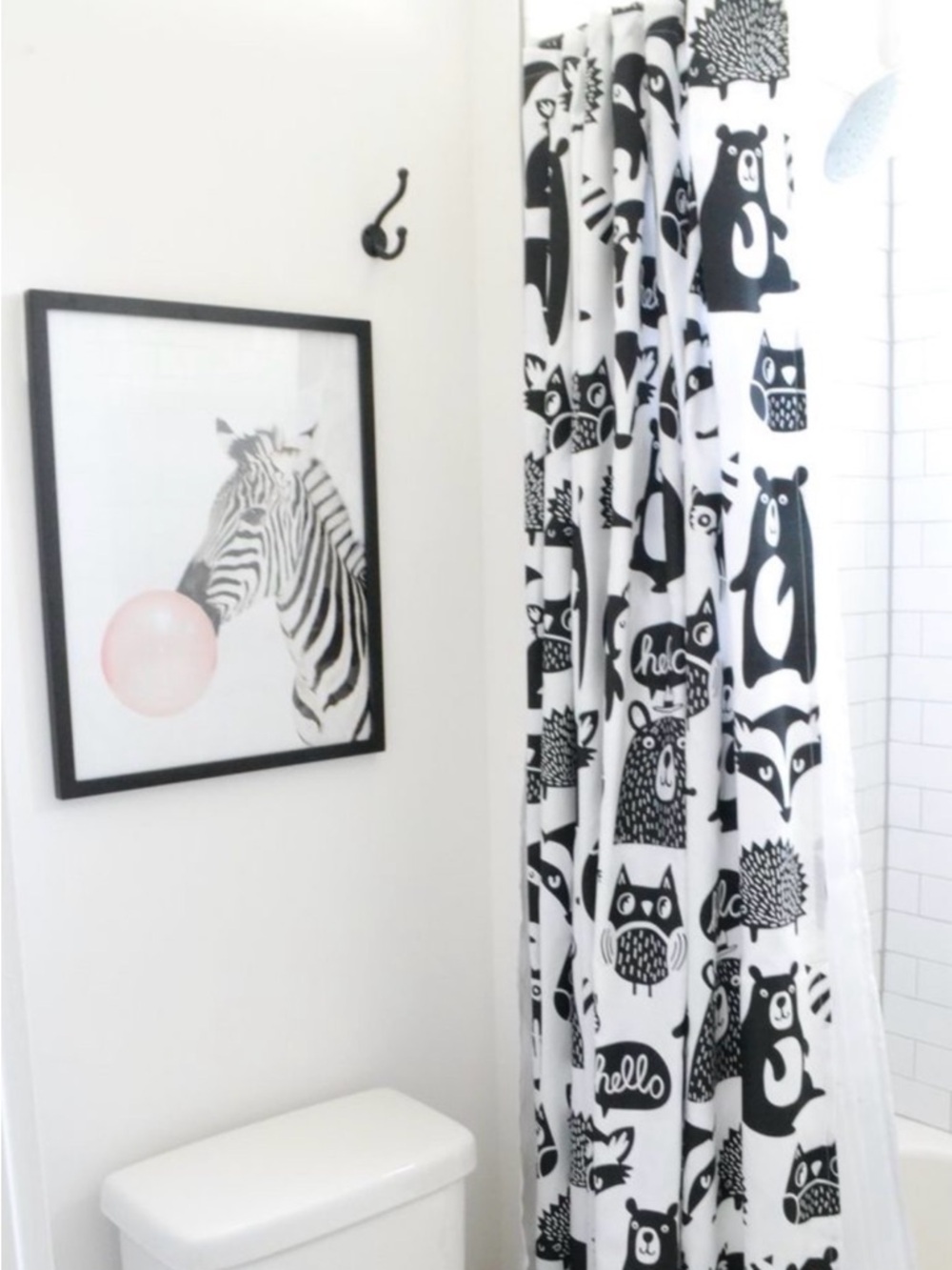 Target Black and White Animal Print Shower Curtain
